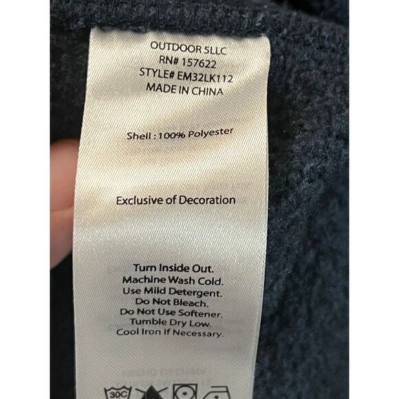 Eddie Bauer Blue Full Zip Fleece Jacket -‎ Mens XXL - Picture 5 of 7